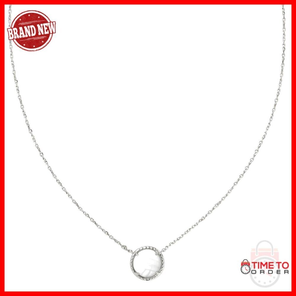 Silver Volleyball Pendant Necklace with Mother of Pearl Gemstone, Lobster Clasp